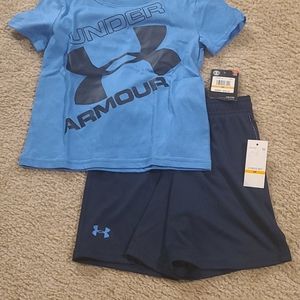 NWT 3T Boys Under Armour Summer Outfit